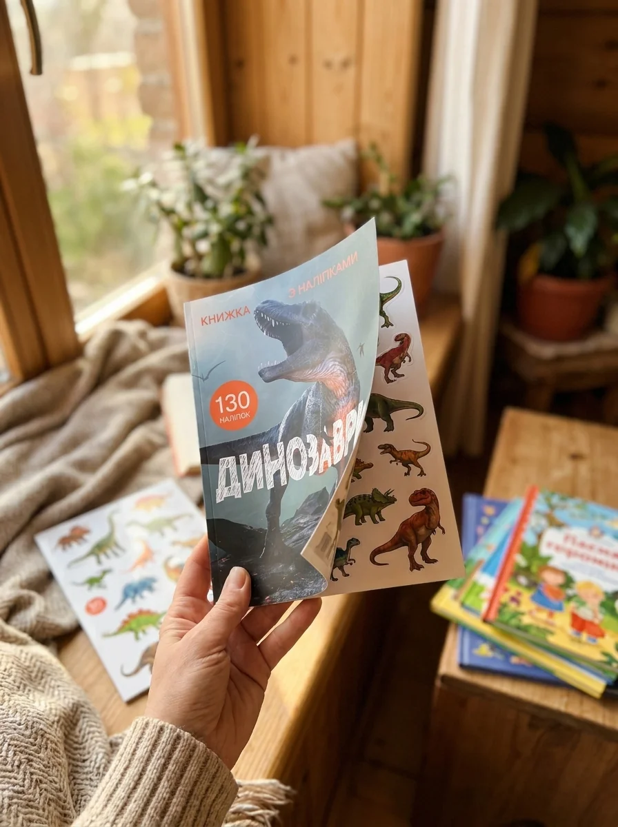 Книжка з наліпками. Динозаври — Дитяча література