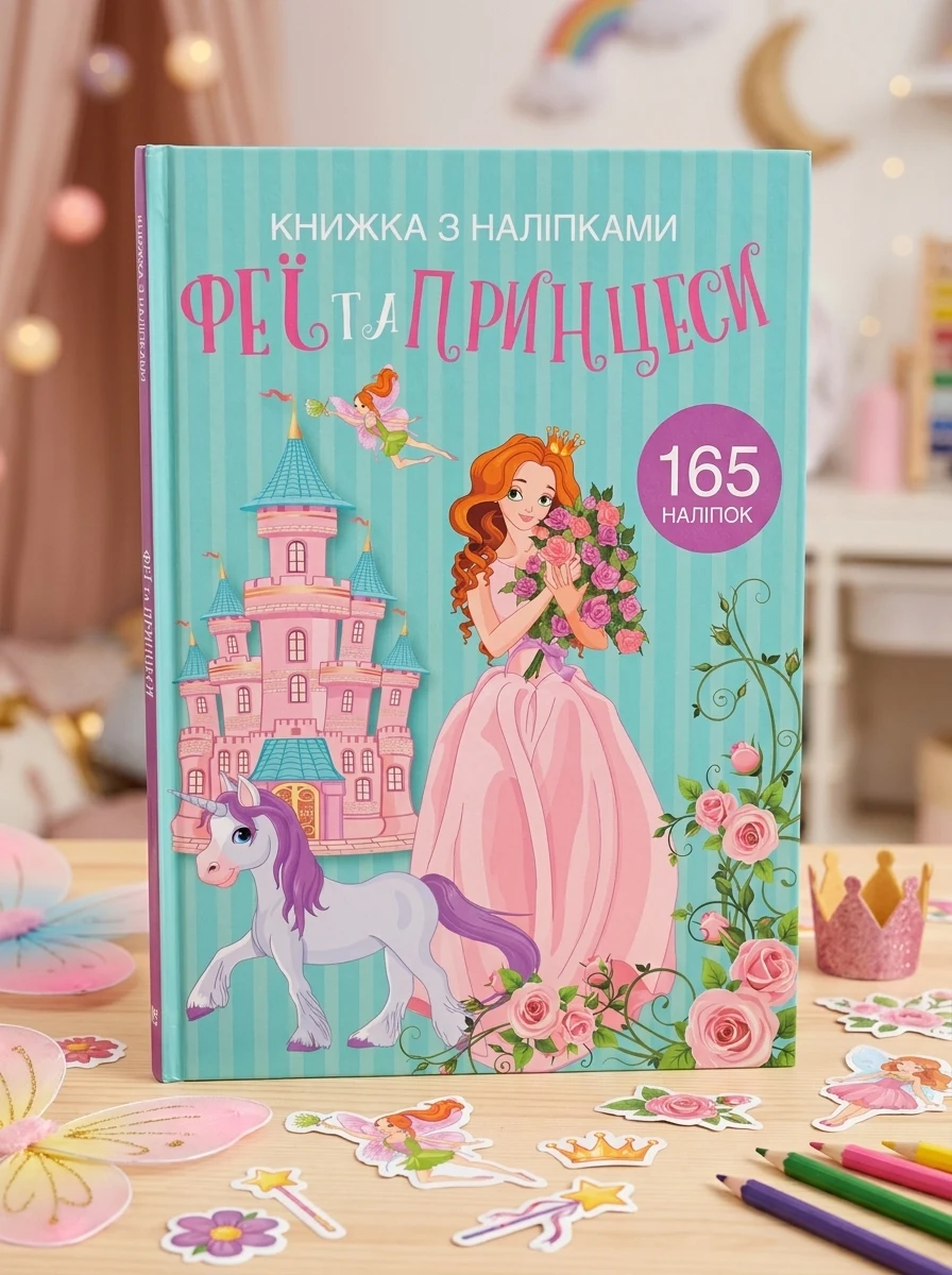 Книжка з наліпками. Феї та принцеси — фото 2