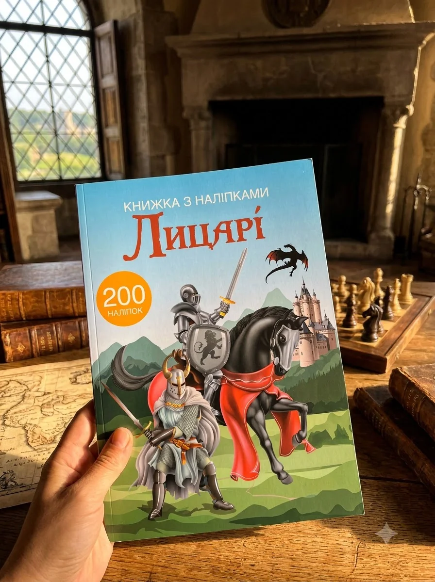 Книжка з наліпками. Лицарі — Дитяча література
