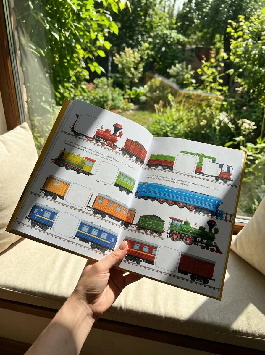 Книжка з наліпками. Потяги — Дитяча література