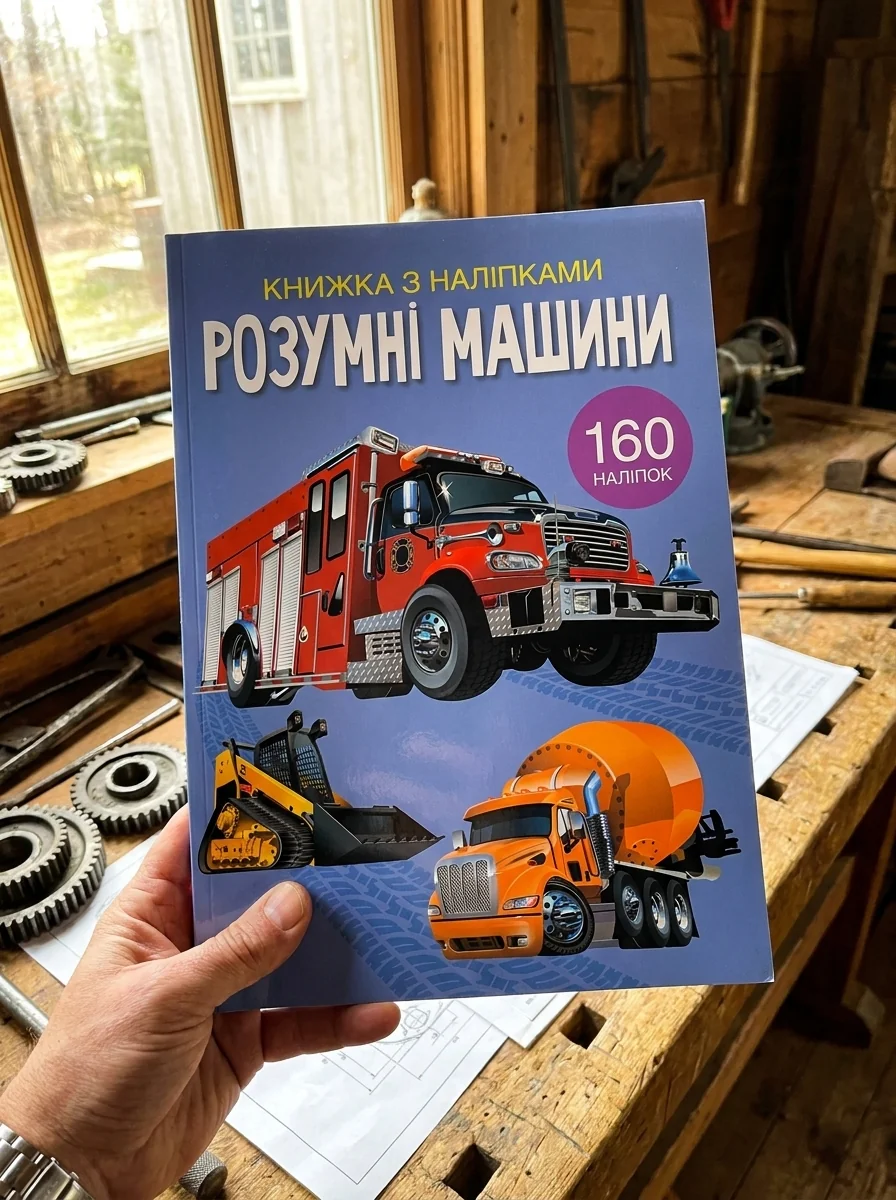 Книжка з наліпками. Розумні машини — Дитяча література