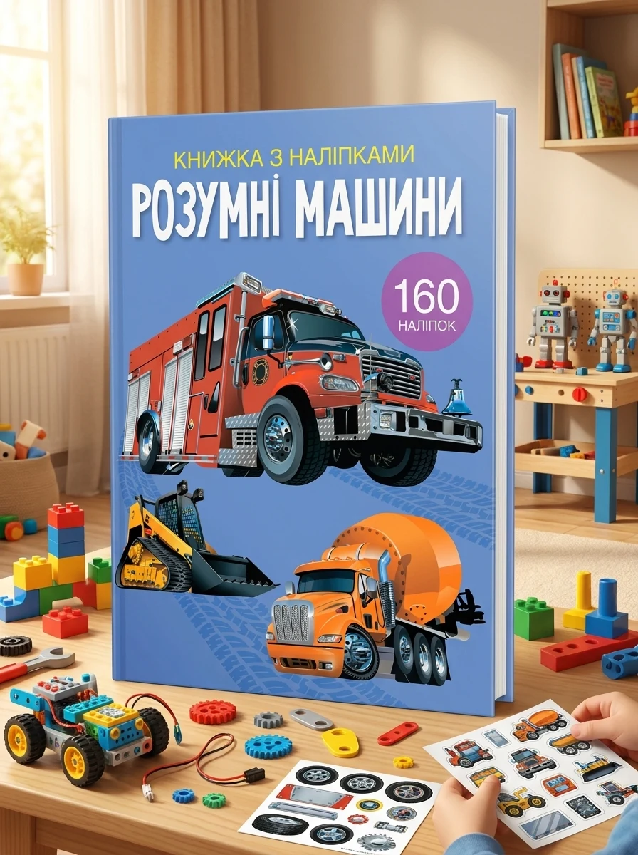 Книжка з наліпками. Розумні машини — фото 2