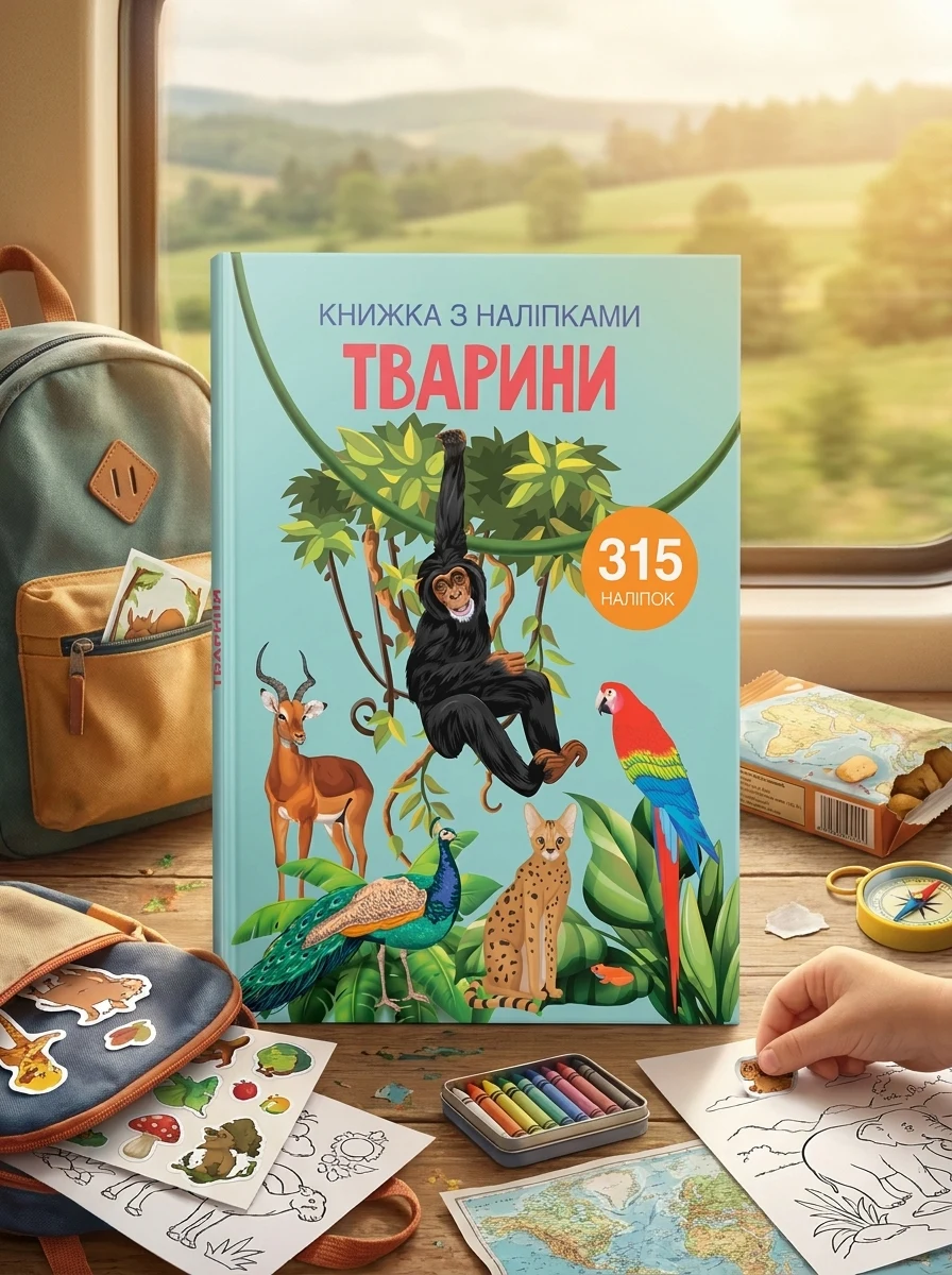 Книжка з наліпками. Тварини — фото 2