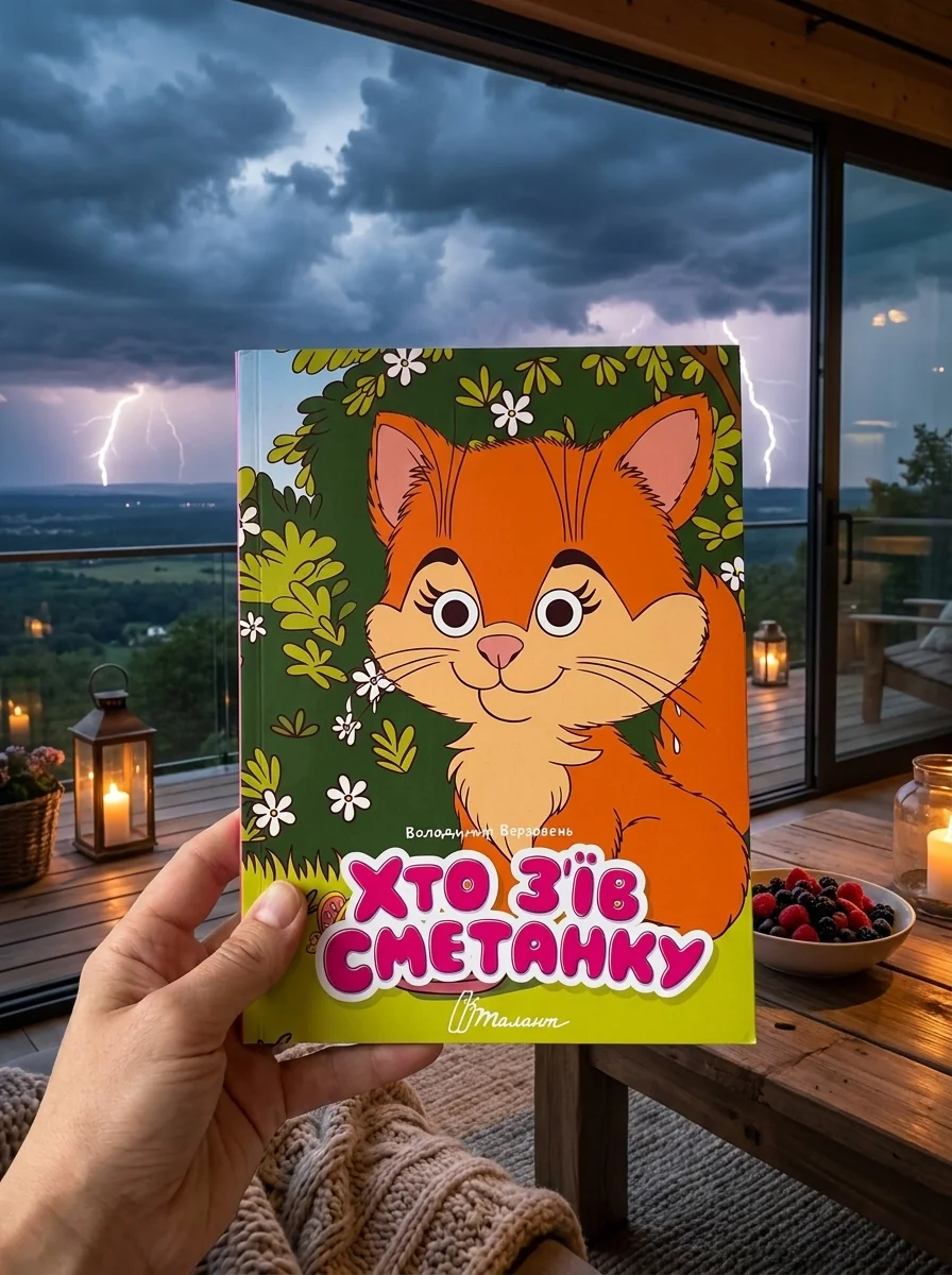 Книжка з оченятами. Хто з’їв сметанку — Дитяча література