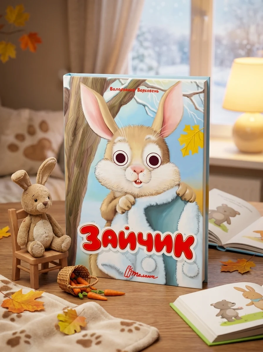 Книжка з оченятами. Зайчик — Дитяча література