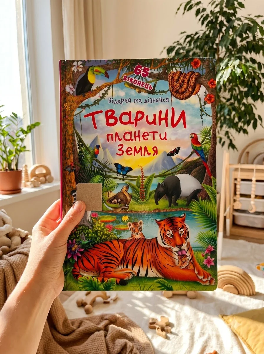 Книжка з секретними віконцями. Відкрий та дізнайся. Тварини планети Земля — Турбаніст Д., фото 2