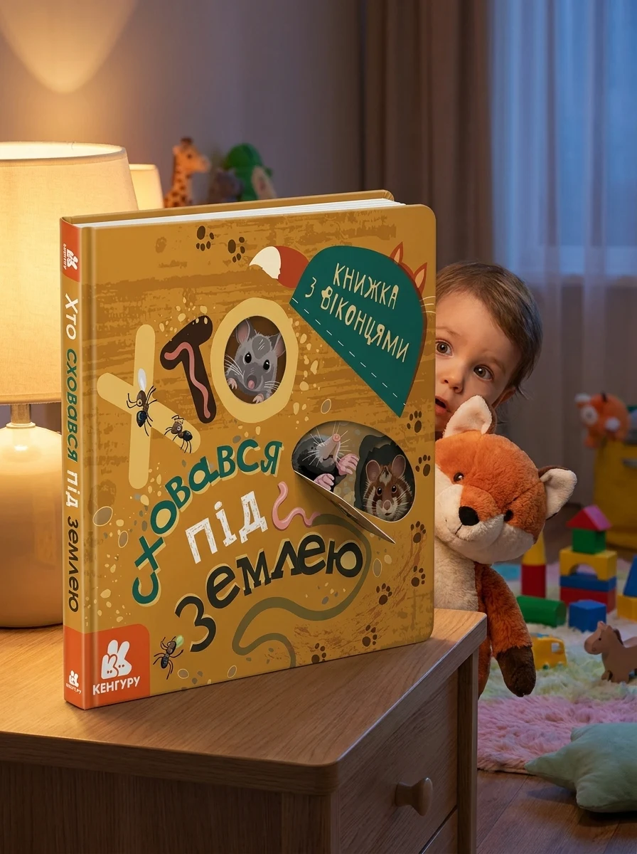 Книжка з віконцями. Хто сховався під землею — Дитяча література
