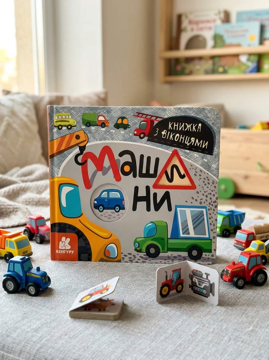 Книжка з віконцями. Машини — Дитяча література