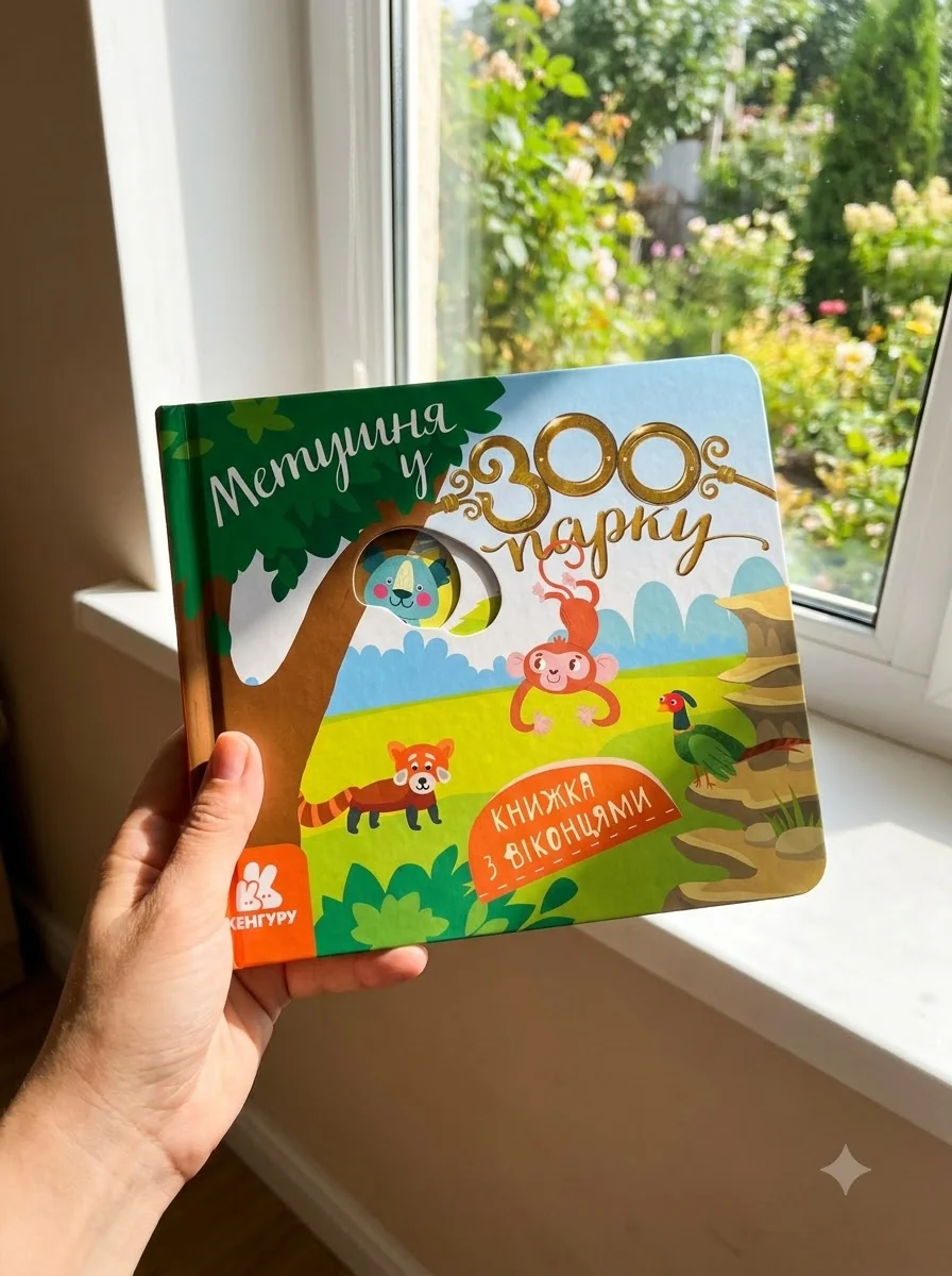 Книжка з віконцями. Метушня у зоопарку — Розвивальні книги