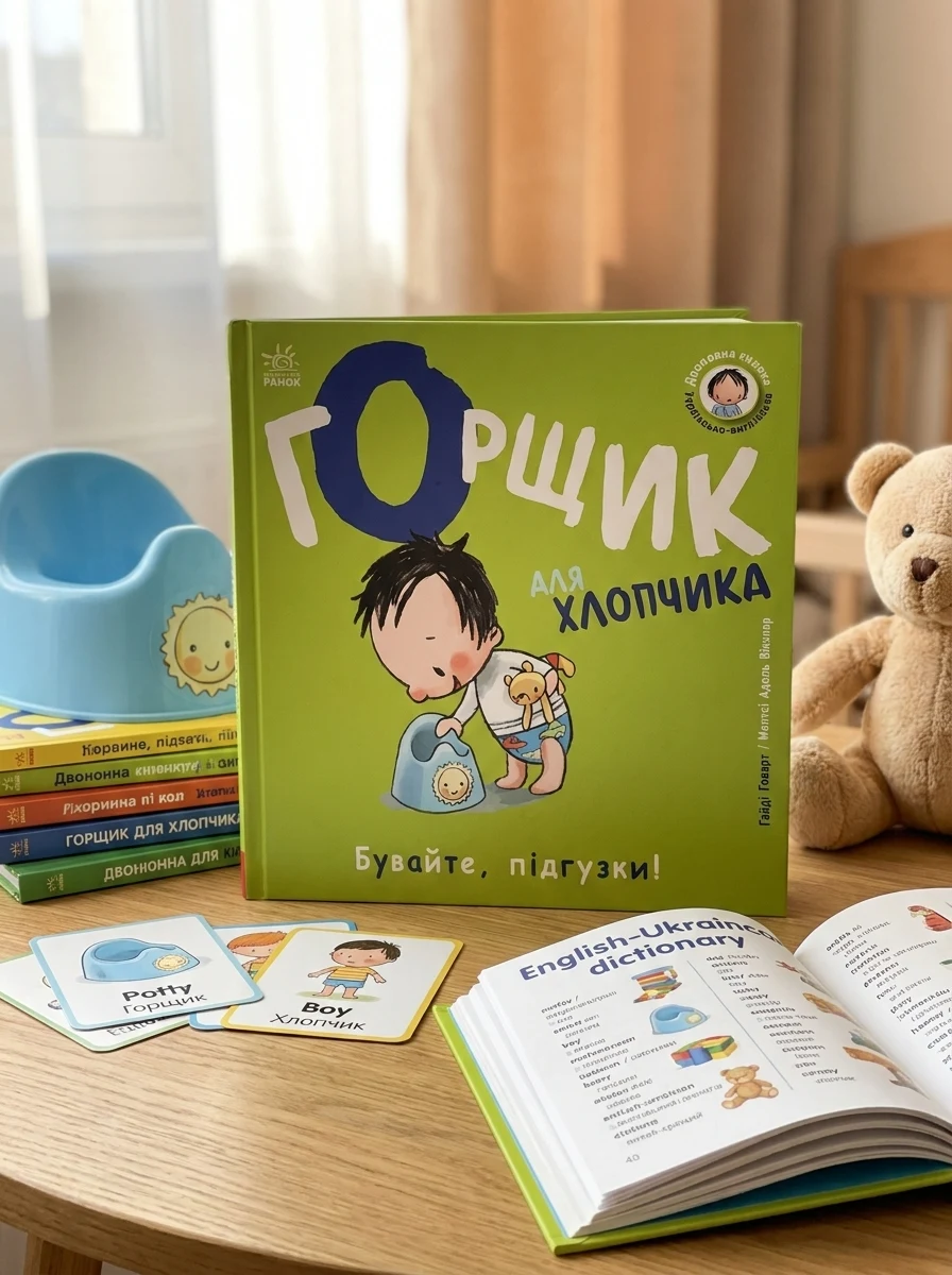 Книжки-білінгви. Горщик для хлопчика