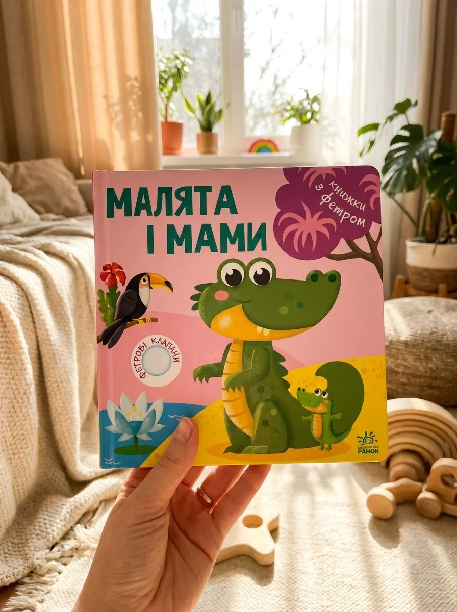 Книжки з фетровими клапанами. Малята і мами — Дитяча література