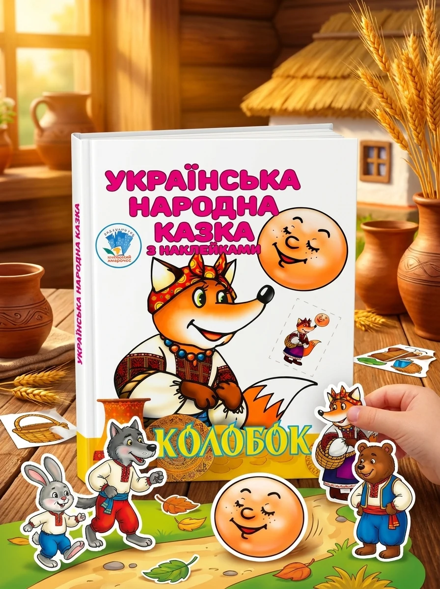 Колобок. Українська народна казка з наклейками, — Дитяча література