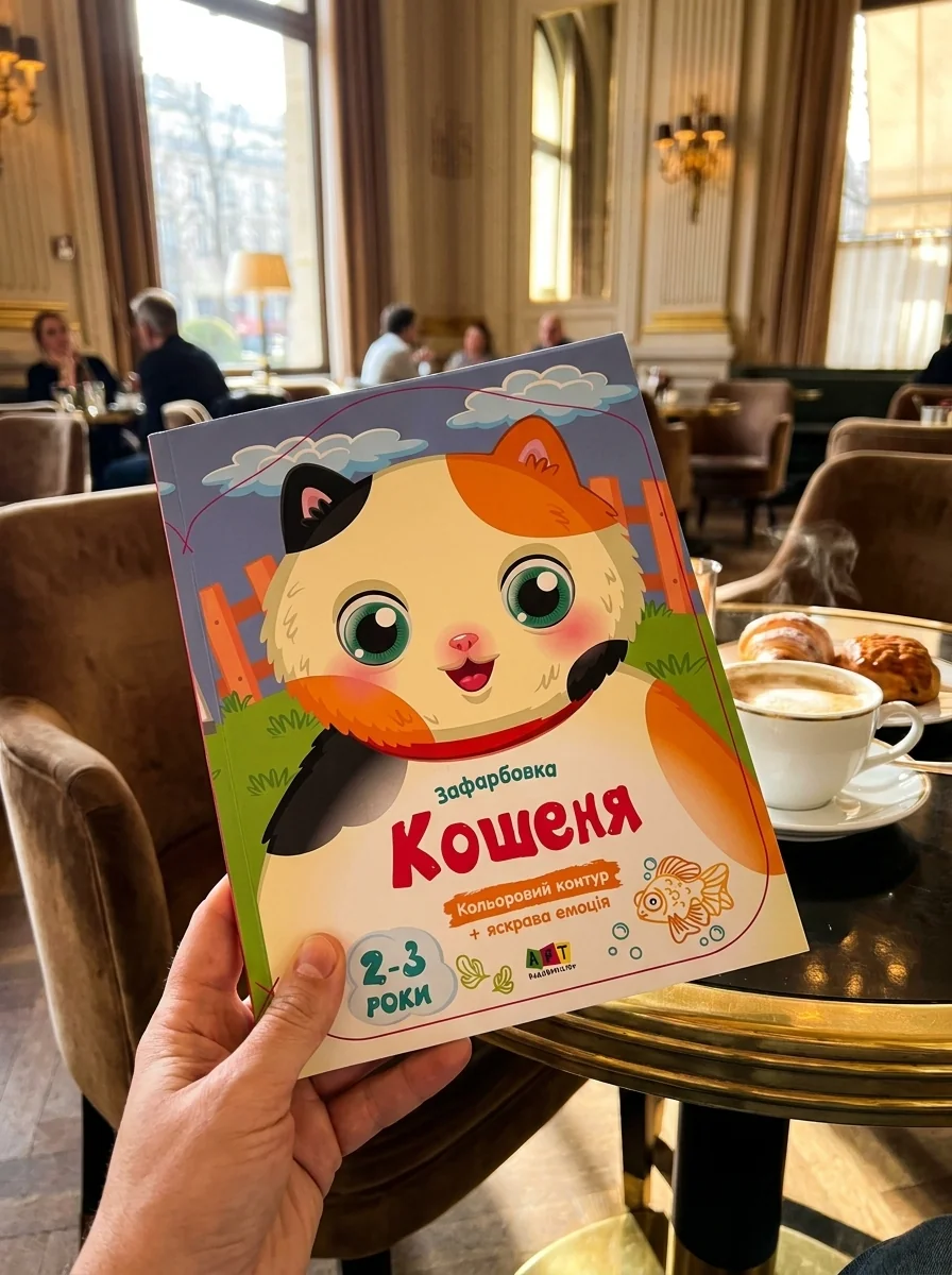 Кольорові зафарбовки: Кошеня — Дитяча література