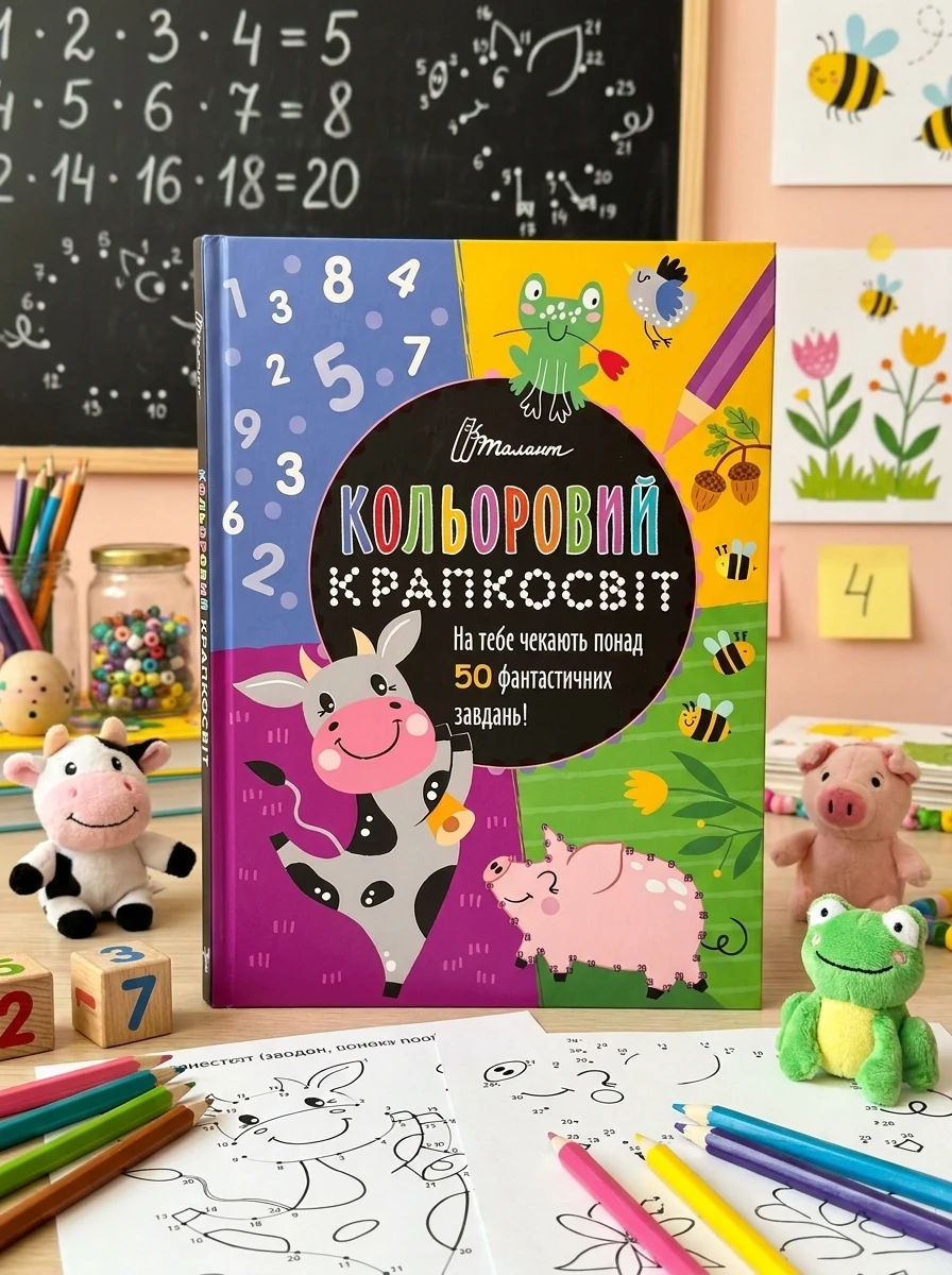 Кольоровий крапкосвіт. Чудова книжка розваг — фото 2