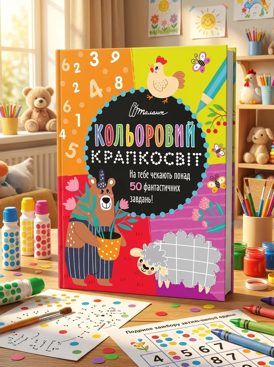 Кольоровий крапкосвіт. Неймовірна книжка розваг — фото 2