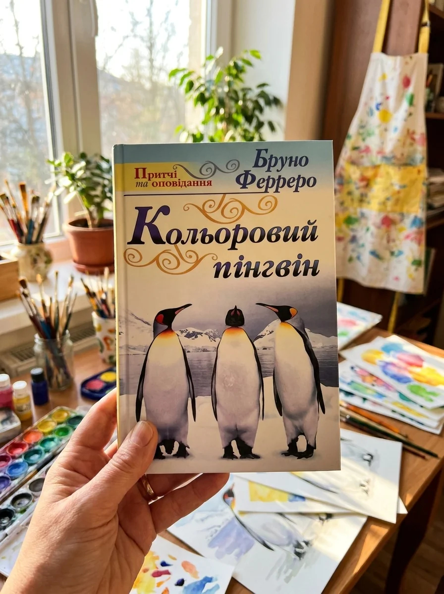 Кольоровий пінгвін — Бруно Ферреро, обкладинка