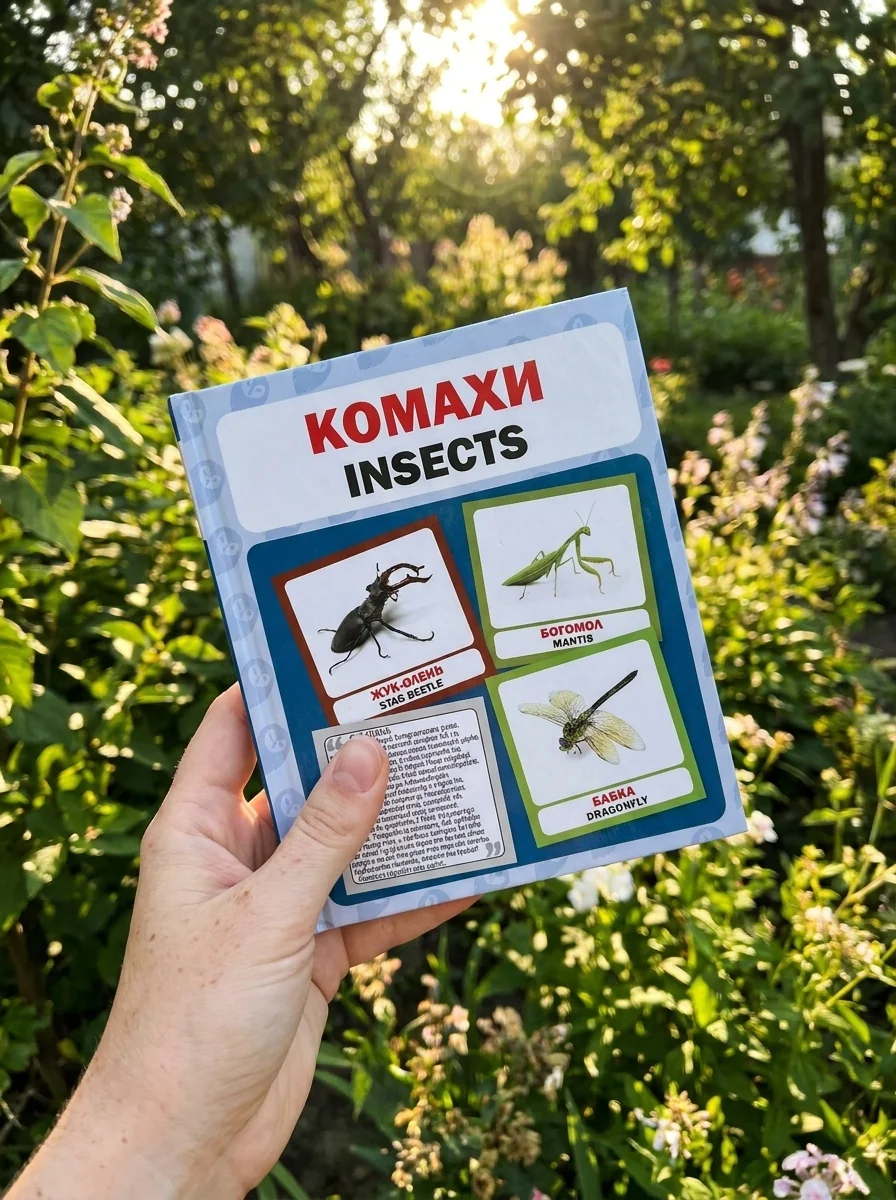 Комахи. 17 карток англійською — Розвивальні книги