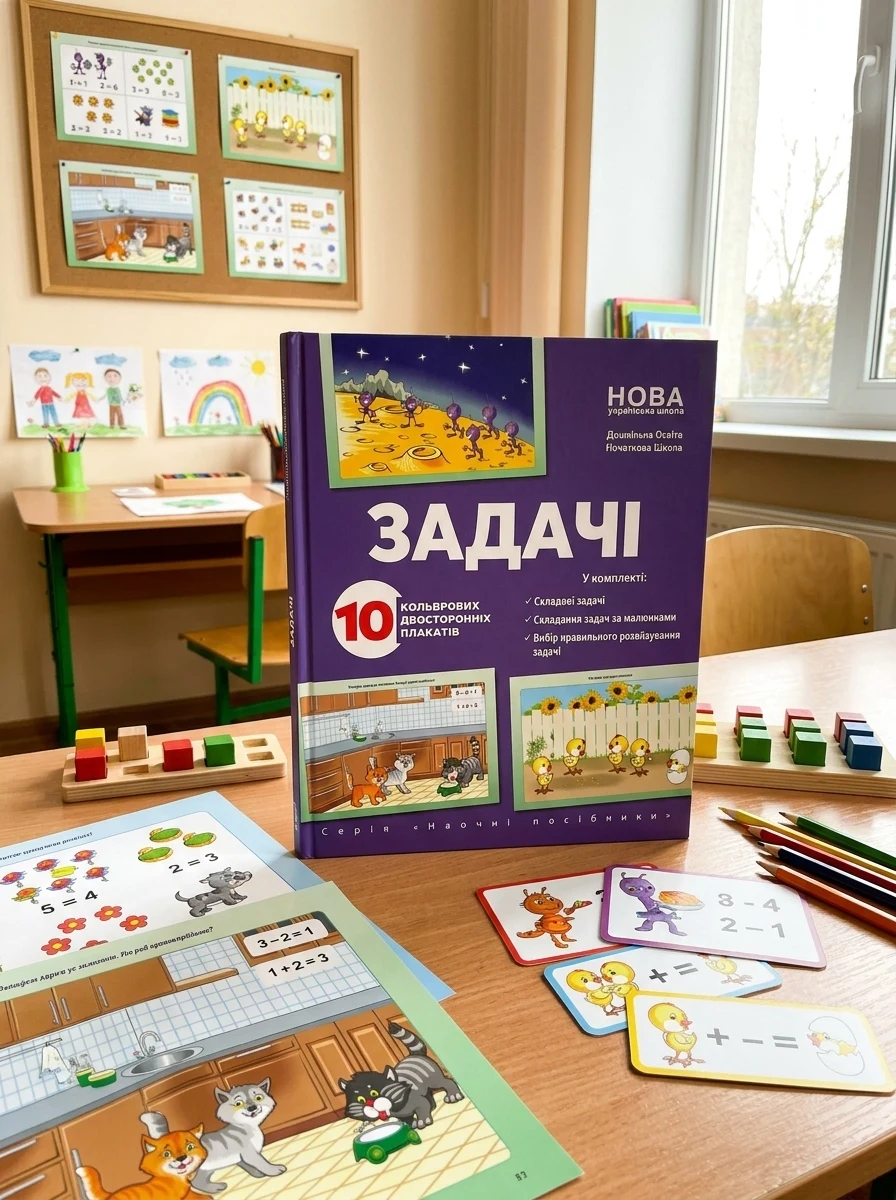 Комплект двосторонніх плакатів Задачі — Вивчення мов