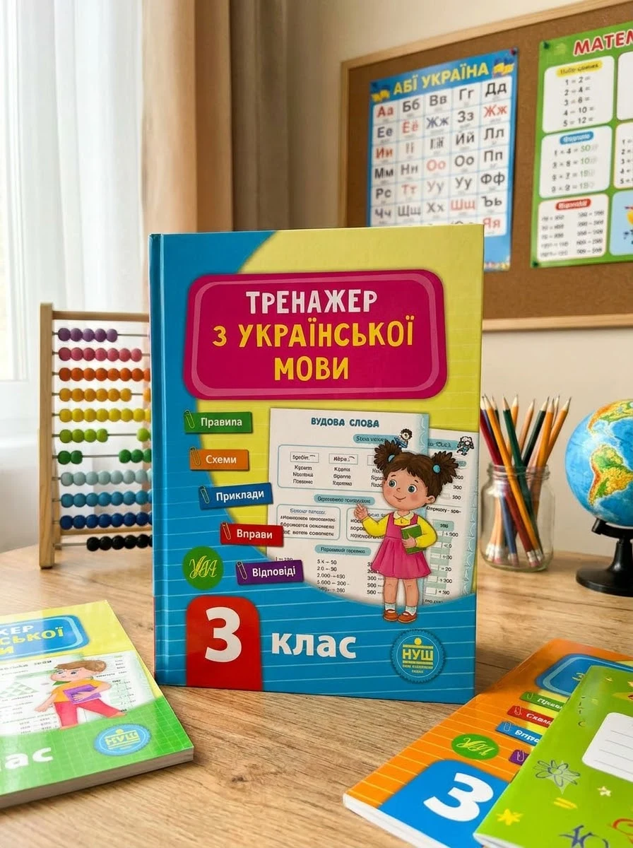 Комплект із 3 шт: Тренажер НУШ 3 клас (Математика, Українська мова, Англійська мова) — Навчальна література