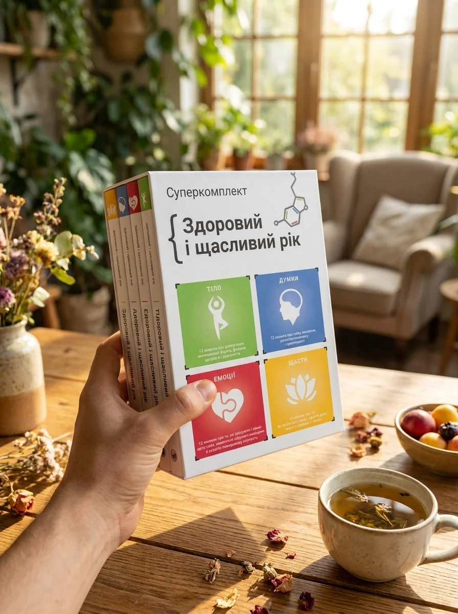 Комплект із чотирьох книжок «Здоровий і щасливий рік», обкладинка