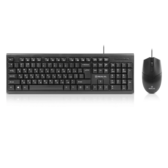Комплект (клавіатура, мишка) REAL-EL Kit 511 Black