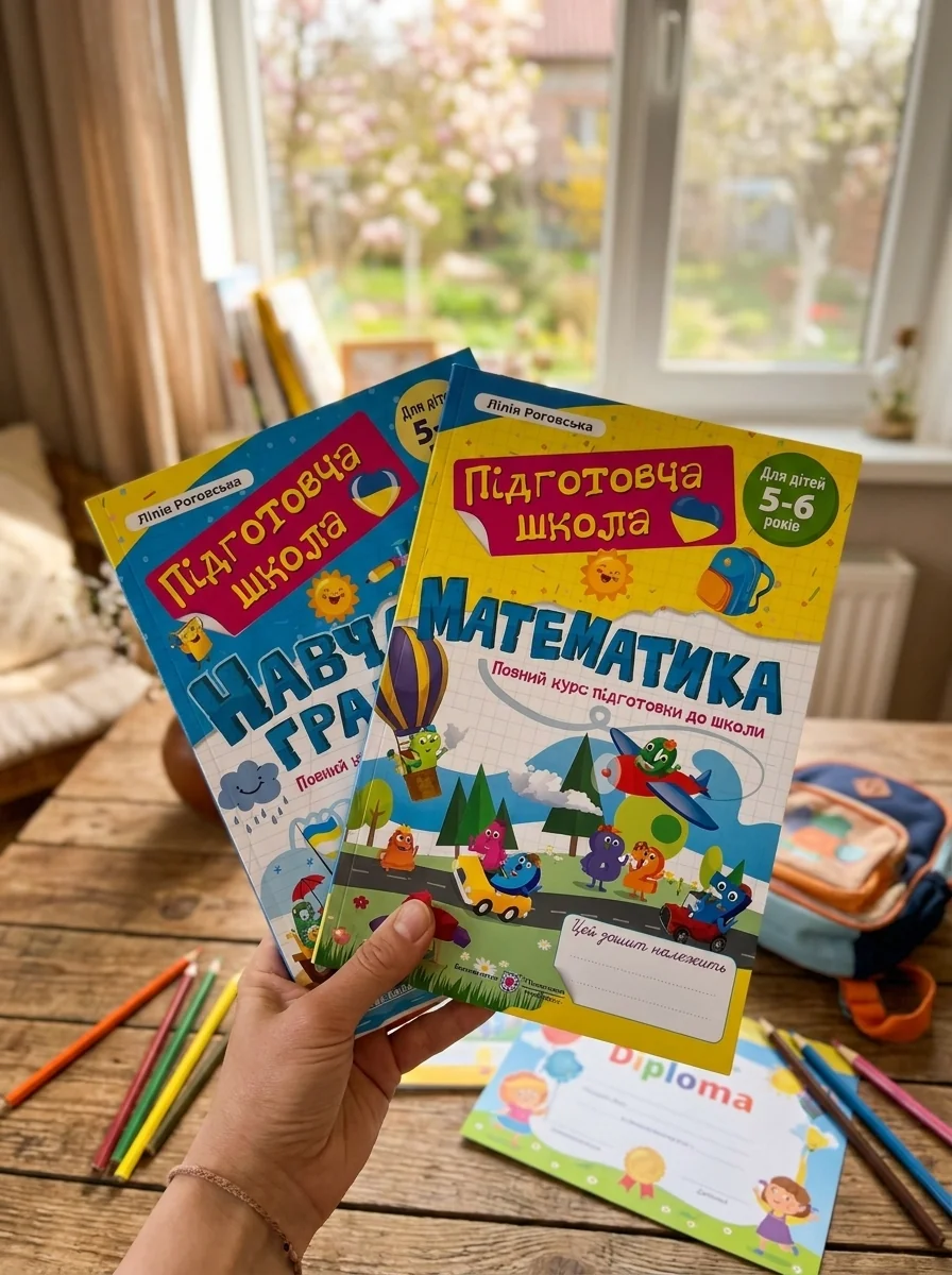 Комплект "Математика + Навчання грамоти : повний курс підготовки до школи" — Навчальна література