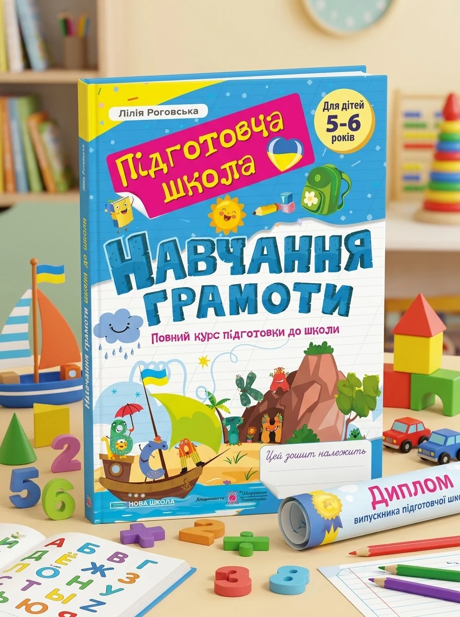 Комплект "Математика + Навчання грамоти : повний курс підготовки до школи" — фото 2