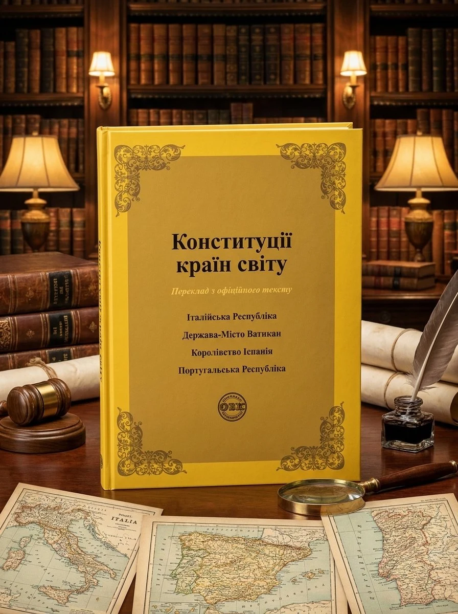 Конституції країн світу. Італійська Республіка, Держава-Місто Ватикан, Королівство Іспанія, Португальська Республіка — Оксана Коротюк, обкладинка