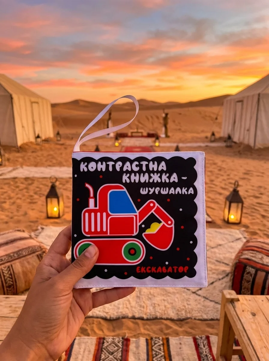 Контрастна м'яка книжка-шуршалка «Автопомічники» — Книги-іграшки