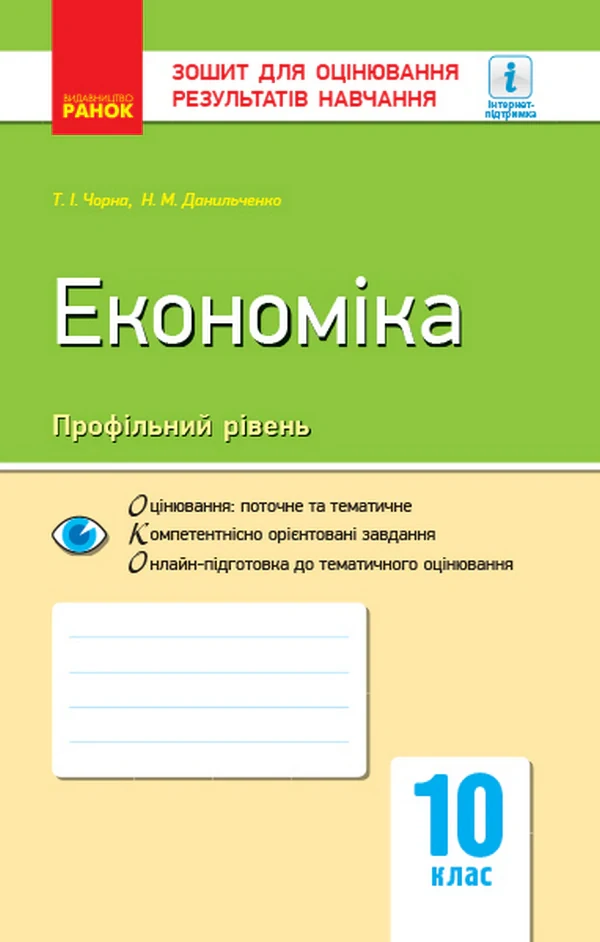 Контроль навчальних досягнень. Економіка 10 клас. Профільний рівень