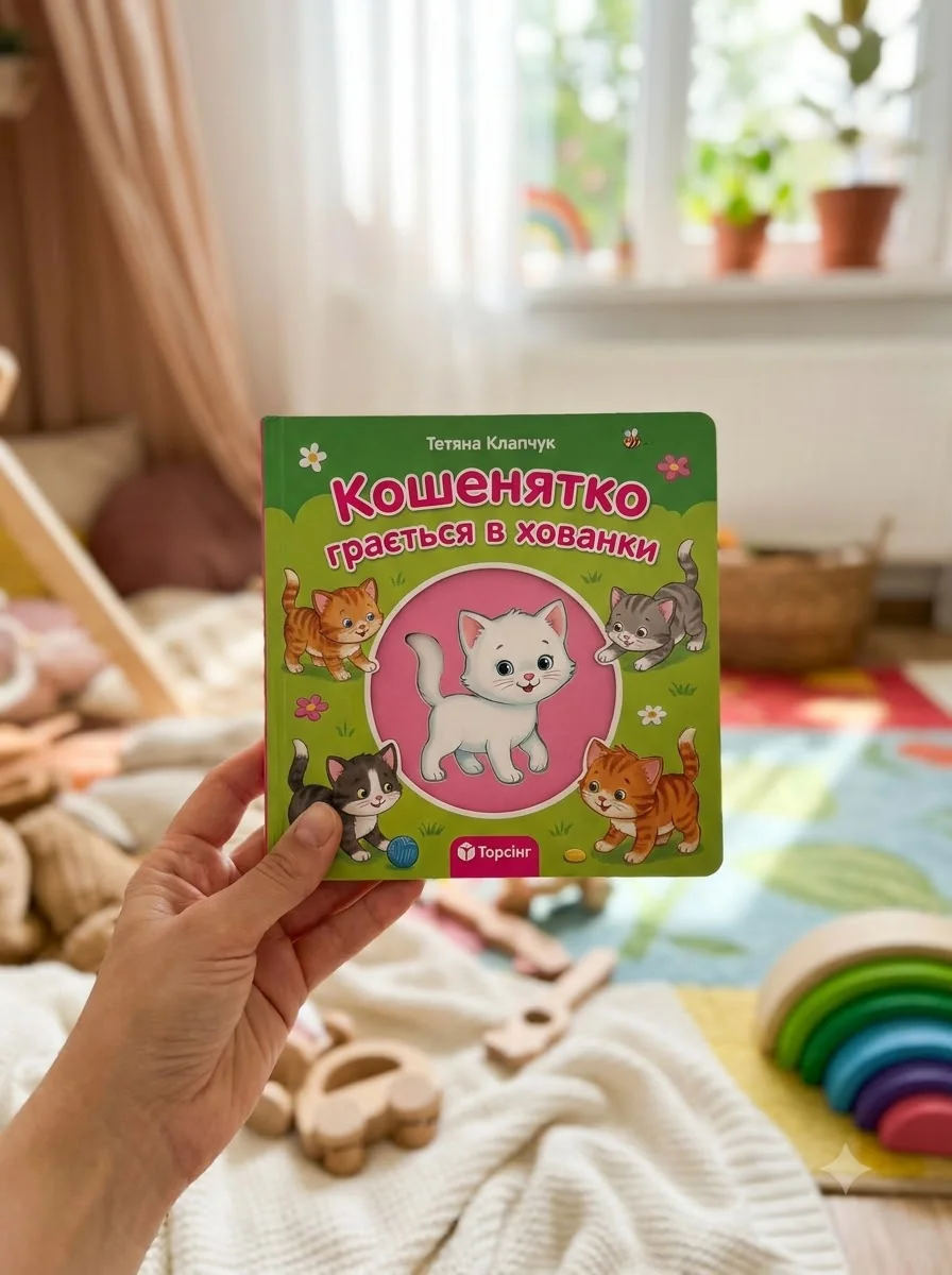 Кошенятко грається в хованки — Книги з наліпками