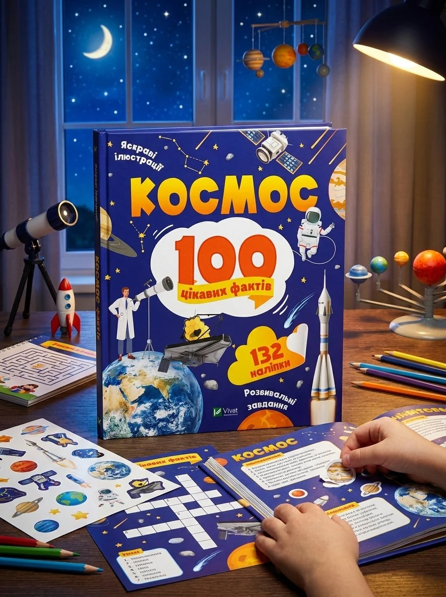 Космос. 100 цікавих фактів — Юлія Леонтієва, обкладинка