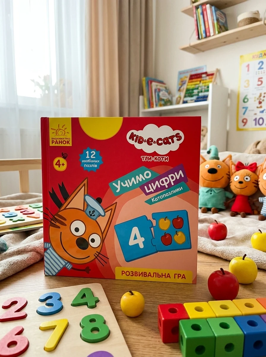 Кото-пазлики. Учимо цифри, — Дитяча література