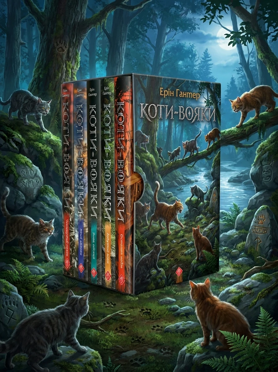 Коти-вояки. Комплект із 6 книг. Цикл 4. Знамення Зореклану — Дитяча література