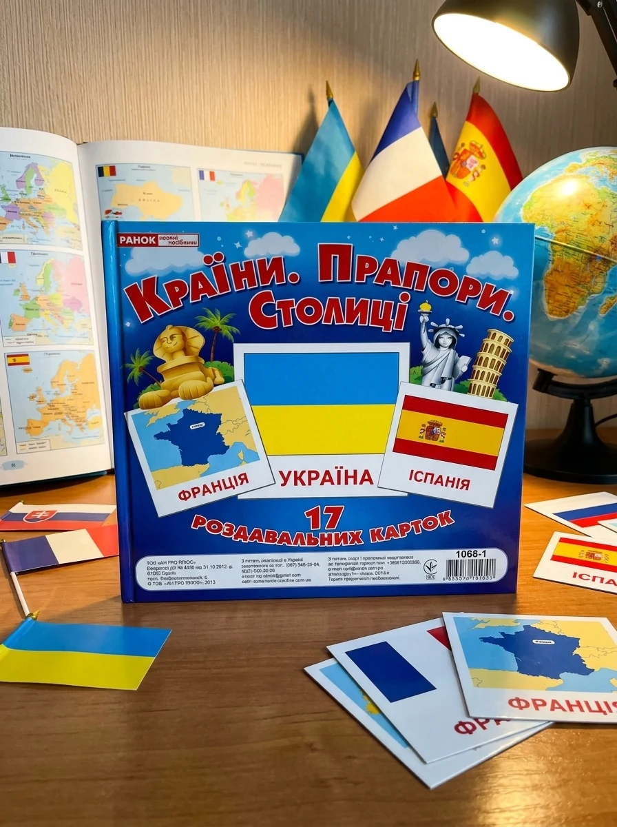 Країни. Прапори. Столиці. Роздавальні картки