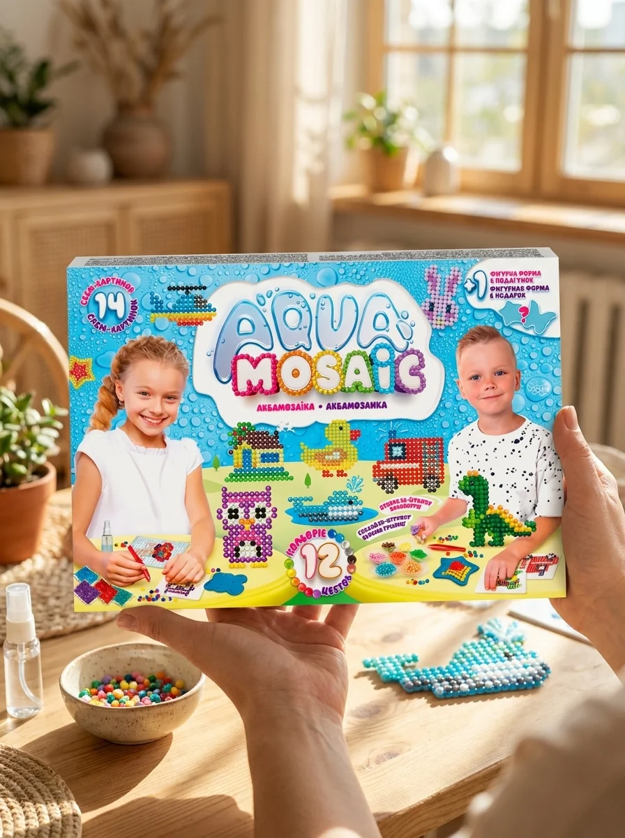 Креативна творчість Danko Toys Aqua Mosaic малий набір (AM-01-03), обкладинка