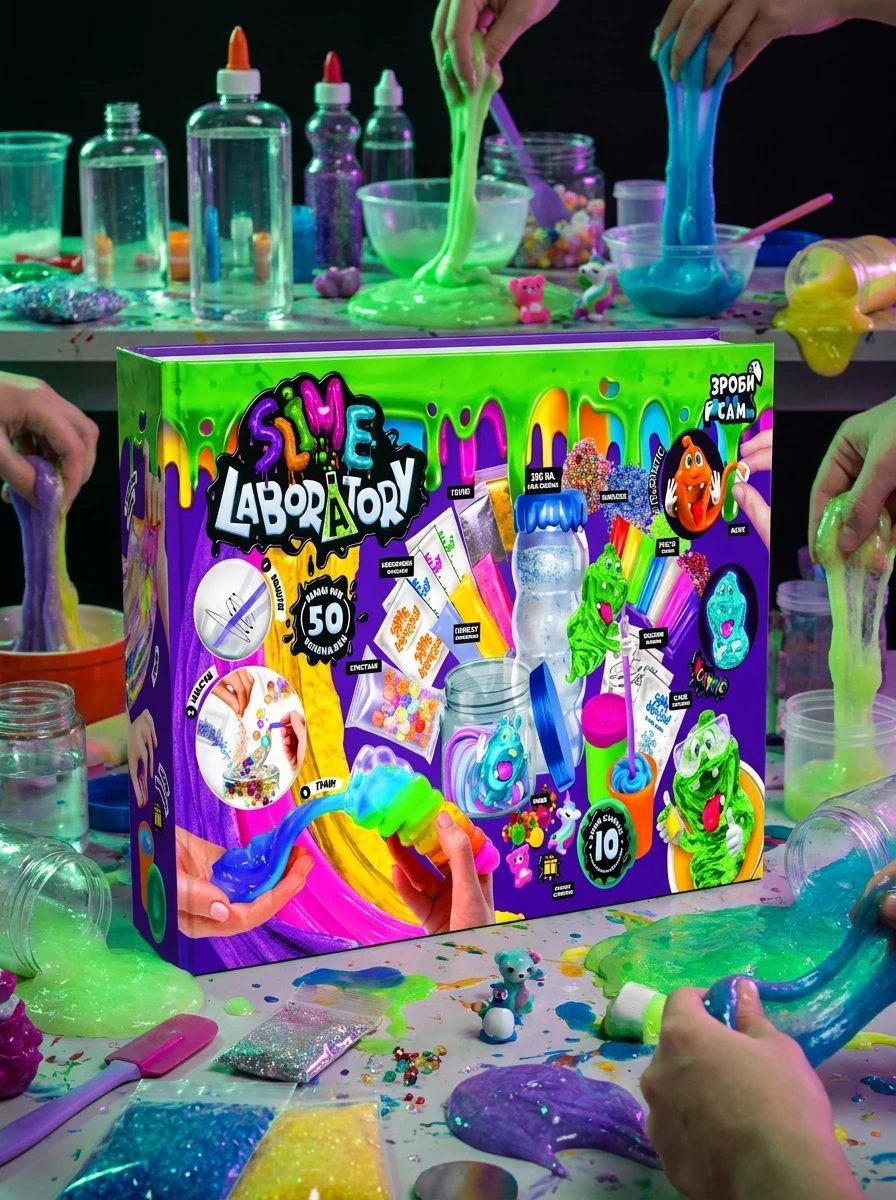 Креативна творчість лабораторія слаймів Slime Laboratory, Danko Toys, SLab-01-01U