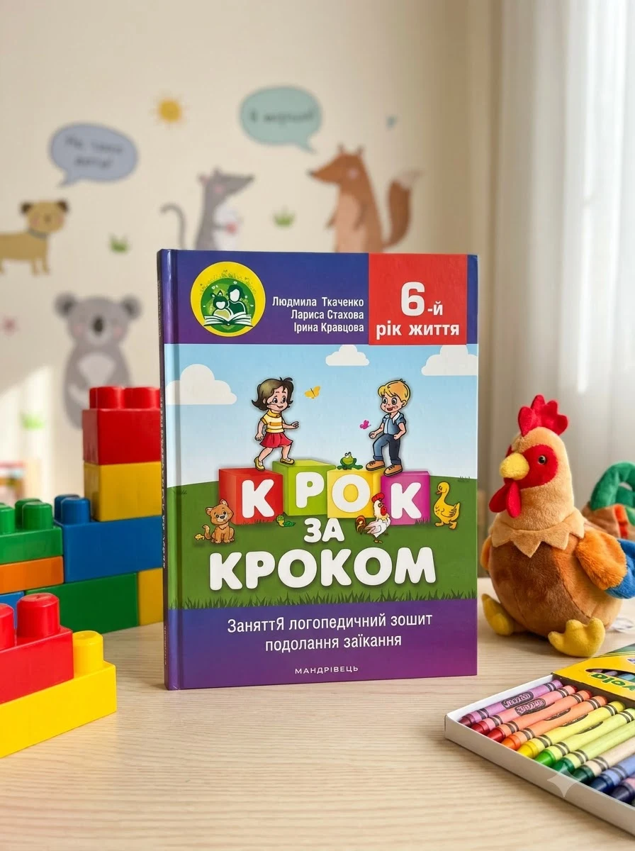Крок за кроком : домашній логопедичний зошит+посібник на допомогу батькам із подолання заїкання — Ткаченко Л., фото 2