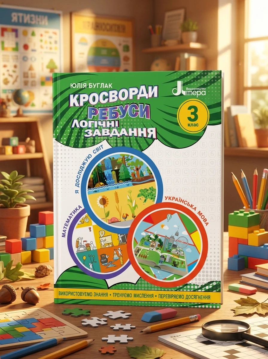 Кросворди, ребуси, логічні завдання 3 клас — Дитяча література