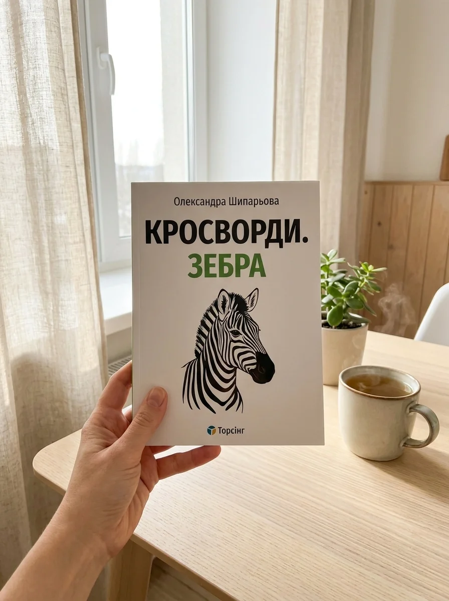 Кросворди. Зебра — Олександра Шипарьова, обкладинка