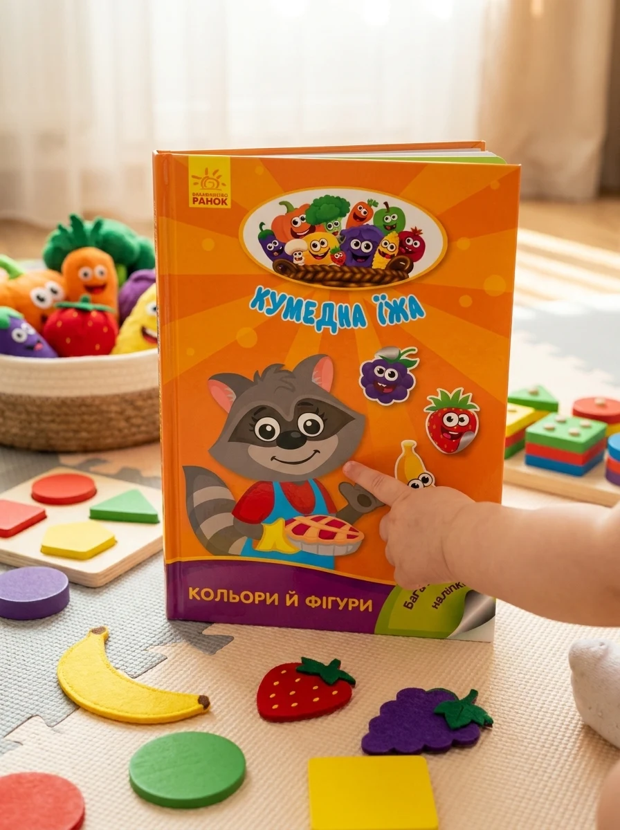 Кумедна їжа. Кольори й фігури