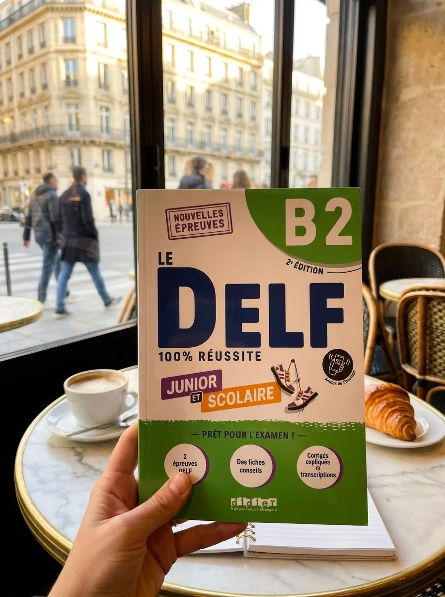 Le DELF B2 100% réussite Junior et scolaire Livre + didierfle.app — Марі Рабін, обкладинка