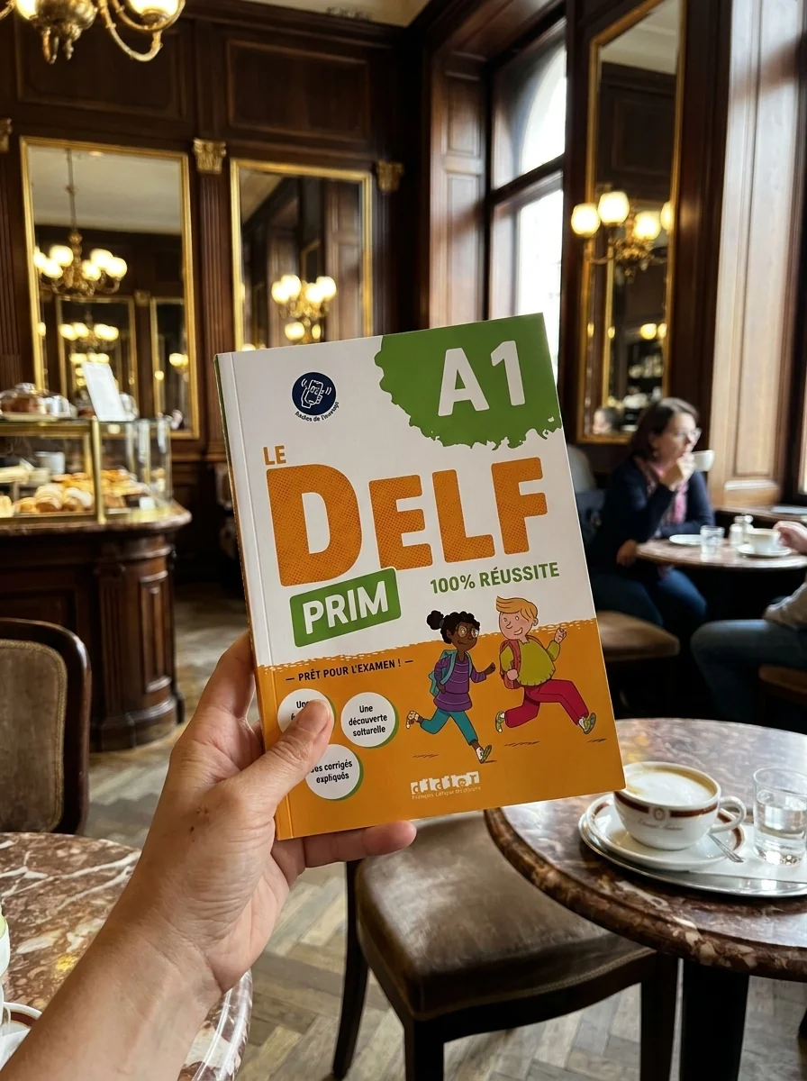Le DELF Prim A1 100% réussite Livre + didierfle.app — Марі Гуелью, обкладинка