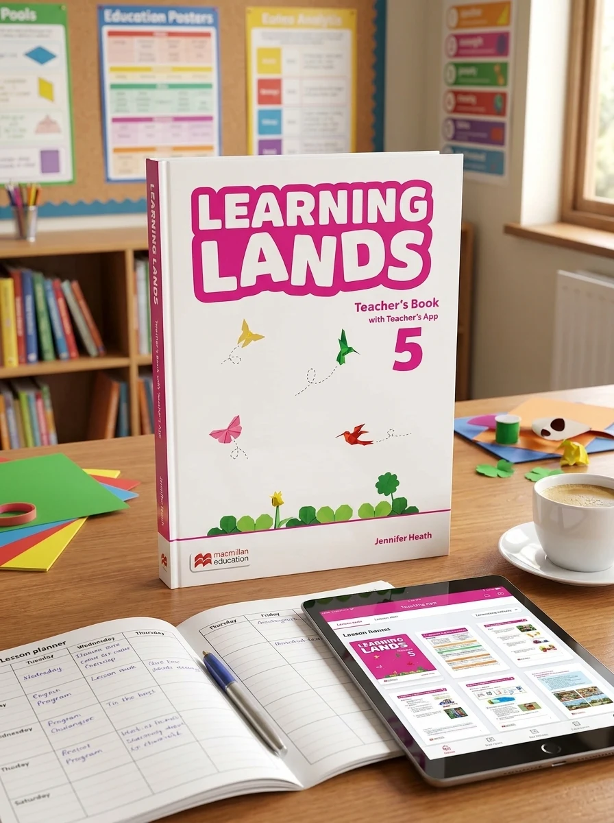 Learning Lands Level 5. Teacher's Book with Teacher's App — Дженніфер Хіз, обкладинка