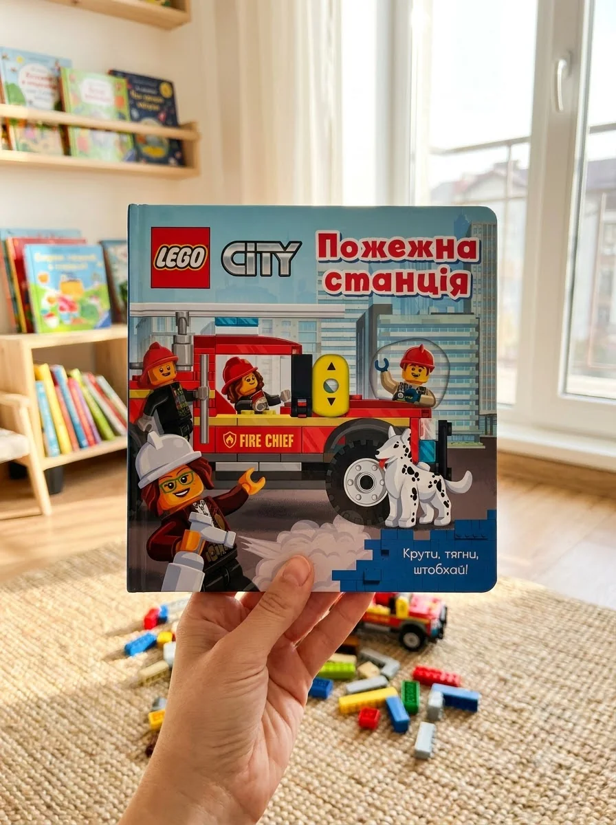 LEGO City Пожежна станція. Крути, тягни, штовхай! — Дитяча література