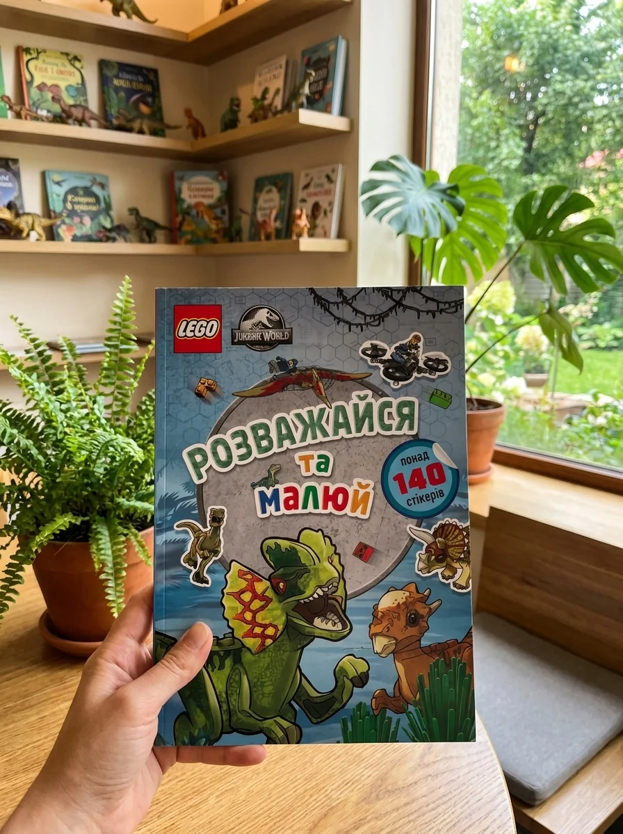 LEGO Jurassic World. Розважайся та малюй. Книжка зі стікерами — фото 2