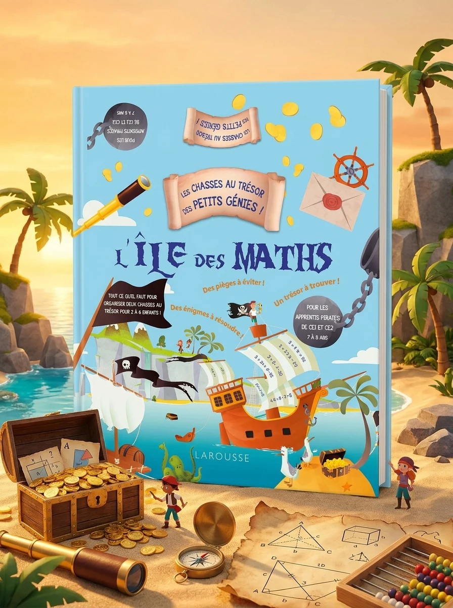 Les chasses au trésor des petits génies. L'île des maths — Дитяча література