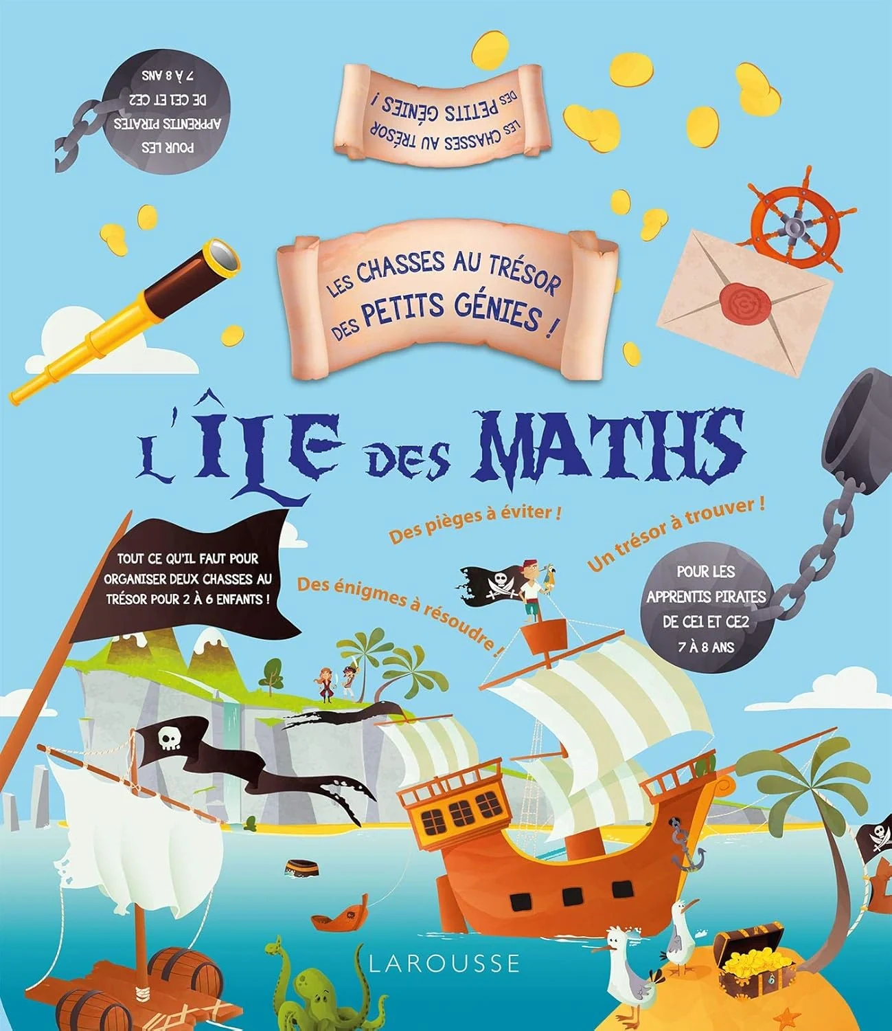 Les chasses au trésor des petits génies. L'île des maths,
