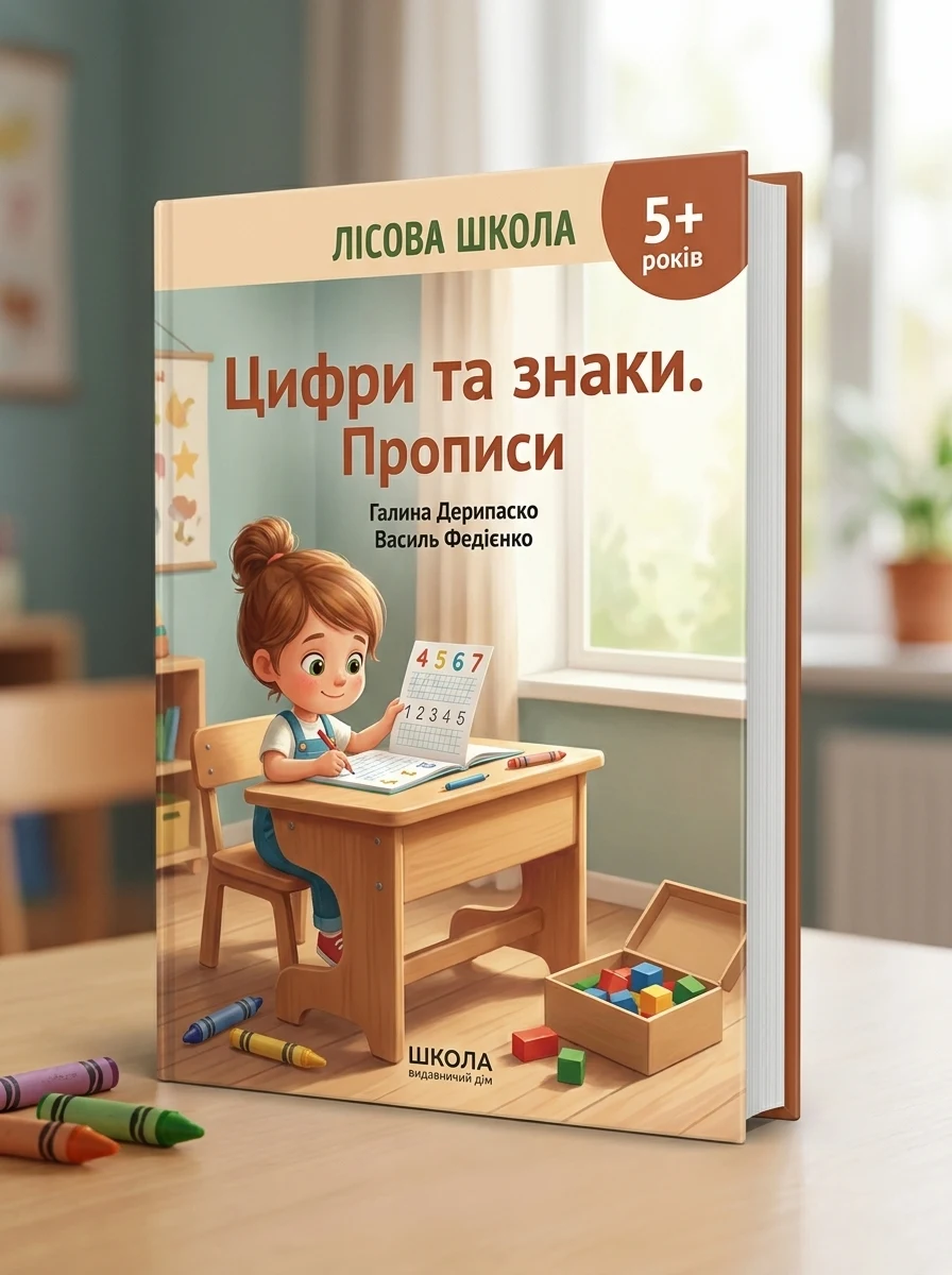 Лісова школа. Цифри та знаки. Прописи. 5+ років
