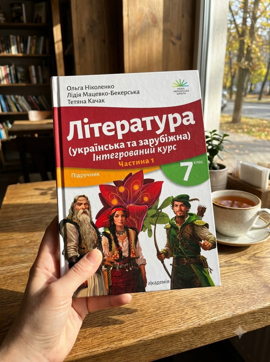 Література українська та зарубіжна. 7 клас. Частина 1 — Лідія Мацевко-Бекерська, обкладинка